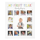 Baby's First Year, Gender Neutral Keepsake Collage