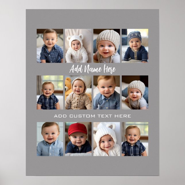 Baby's First Year Poster/Print Collage -can resize Poster (Front)