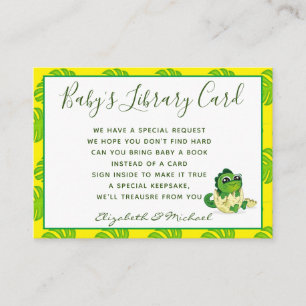 Babys Library Book Request Card Dinosaur Hatchling