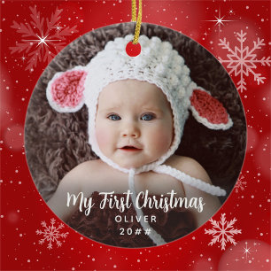 Baby's My First Christmas Timeless Ceramic Ornament