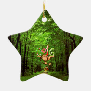 Baby's : my first new year - ceramic tree decoration