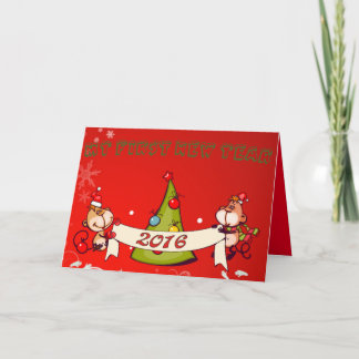 Baby's : my first new year - holiday card