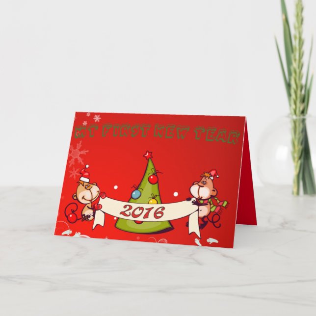 Baby's : my first new year - holiday card (Front)