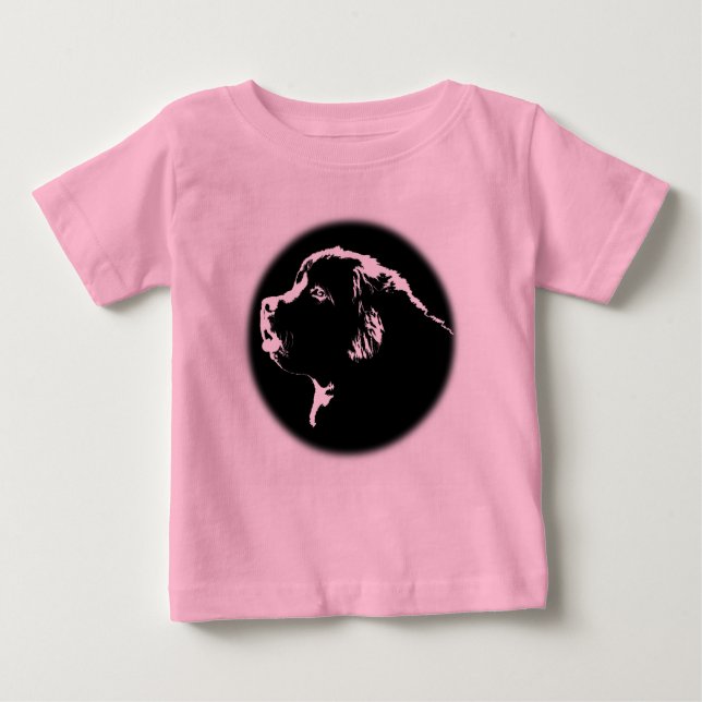 Baby's Newfoundland Dog T-Shirt Toddler Dog Shirts (Front)