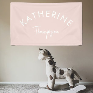 Baby's Nursery Baby Name Kids Room Wall Decor Banner