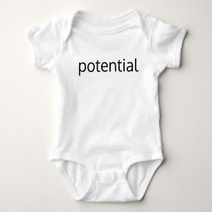baby's onesy full of potential baby bodysuit