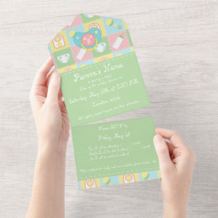 Baby's Quilt All-in-One Invitation