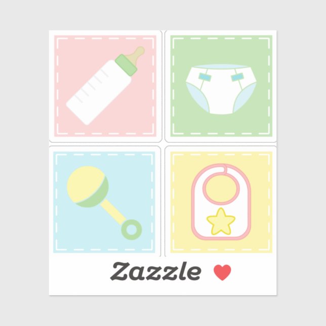 Baby's Quilt Contour Sticker (Sheet)