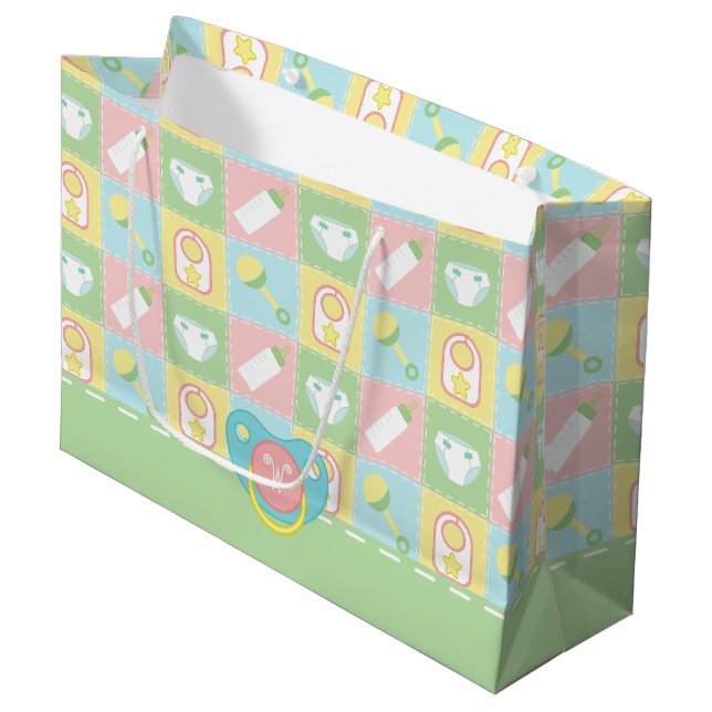 Baby's Quilt Gift Bag (Front Angled)