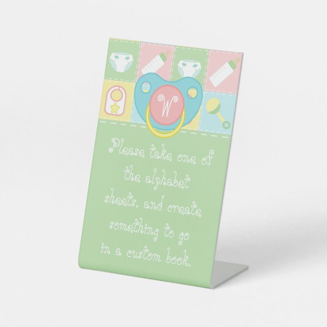 Baby's Quilt Pedestal Sign (Front)