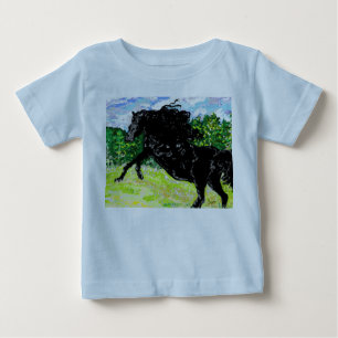 Baby's T-shirts Boy's Black Stallion