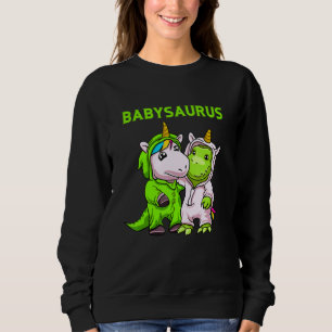 Babysaurus Father With Baby Son Or Daughter Partne Sweatshirt