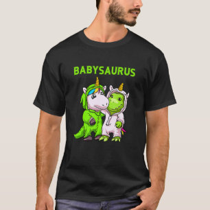 Babysaurus Father With Baby Son Or Daughter Partne T-Shirt