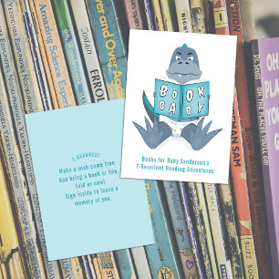 Babysaurus T-rex Blue Books for Baby Enclosure Card