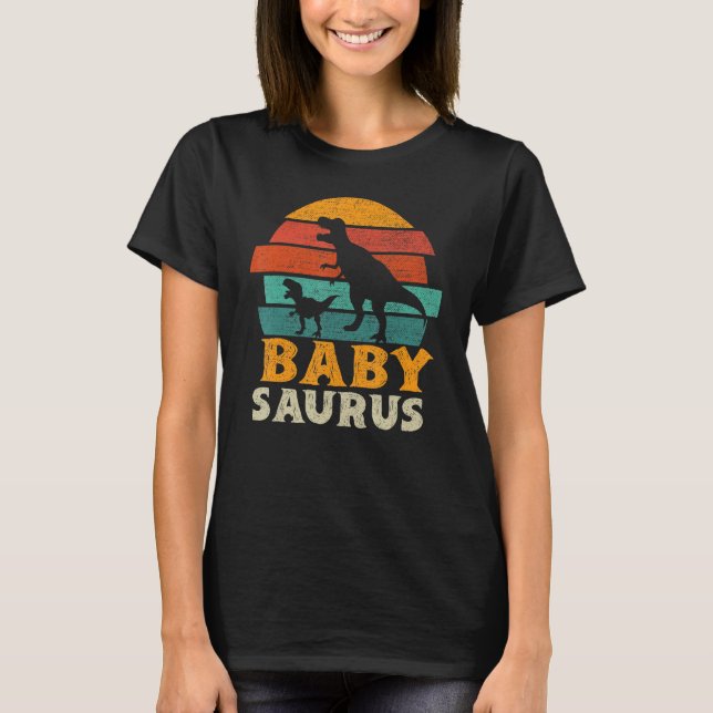 Babysaurus Trex Dinosaur Toddler Baby Saurus Famil T-Shirt (Front)