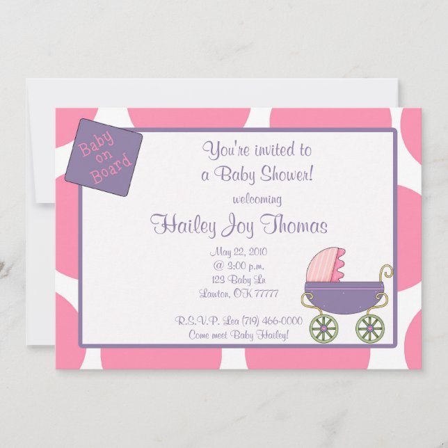 babysh You're invited to a Baby Shower!, welc... Invitation (Front)