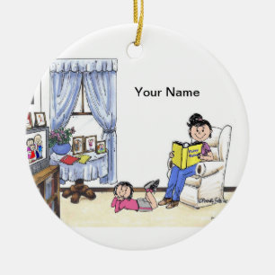 Babysitter, 1 Girl Ceramic Tree Decoration