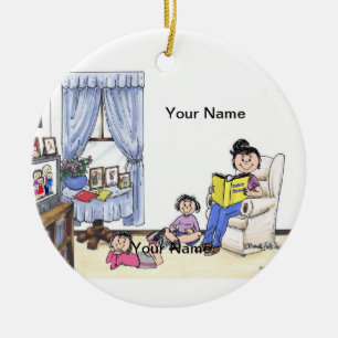Babysitter, 2 Girls Ceramic Ornament