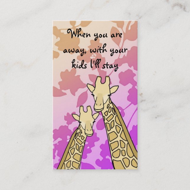 Babysitter Business Card (Front)