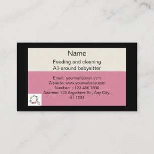 babysitter business card