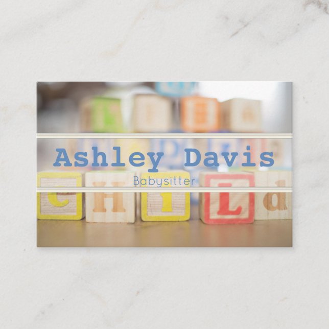 Babysitter business cards (Front)