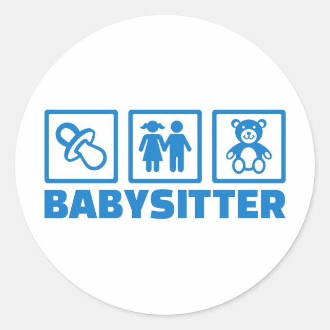 Babysitter Classic Round Sticker (Front)