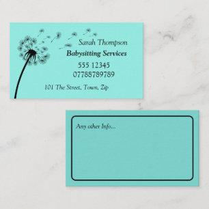 Babysitter Contact Business Card