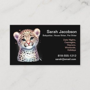Babysitter, House Sitter, Pet Sitting Business Card