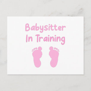 Babysitter In Training Postcard