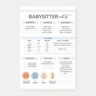 Babysitter Information Notes