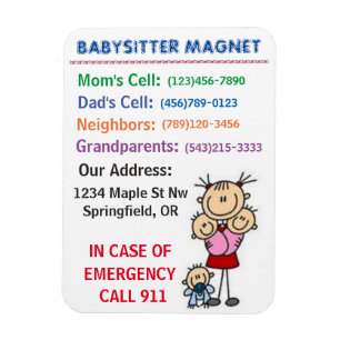 Babysitter Magnet
