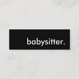 babysitter. mini business card