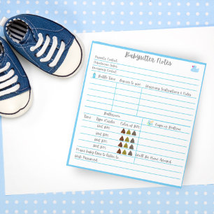 Babysitter Notes For Newborn Baby Boy