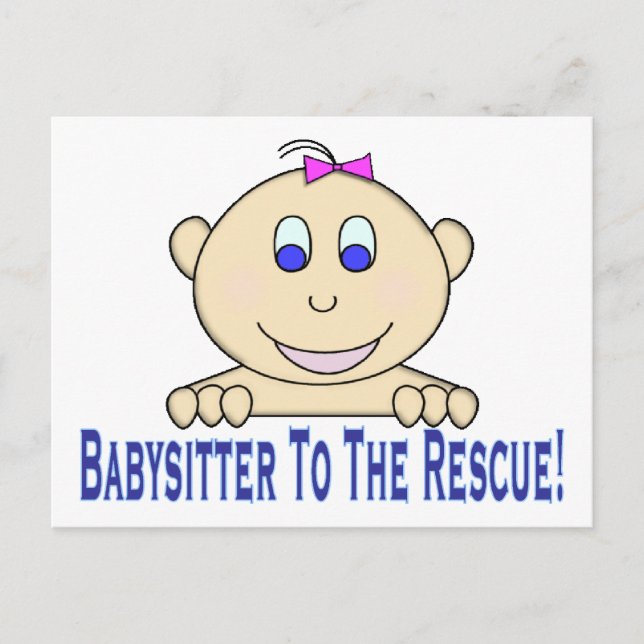 Babysitter To The Rescue Postcard (Front)