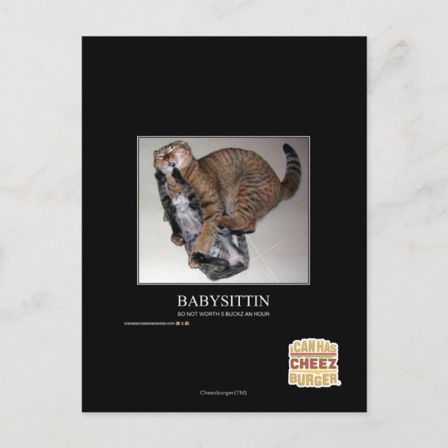 Babysittin Postcard (Front)