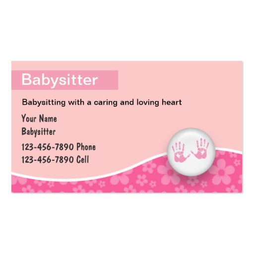 Babysitting Business Cards