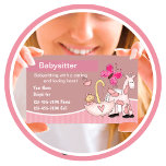 Babysitting Business Cards<br><div class="desc">Babysitting business cards design with text area you can customise now! Fun,  colourful and sweet design makes this a great business card for themes related to a day care,  nanny,  au pair, child care,  or baby sitter.</div>