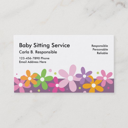 Babysitting Business Cards