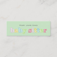 Babysitting & Child Care - Customisable colour