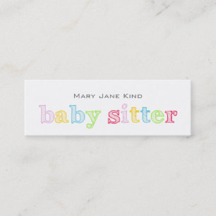 Babysitting & Child Care - Customisable Mini Business Card
