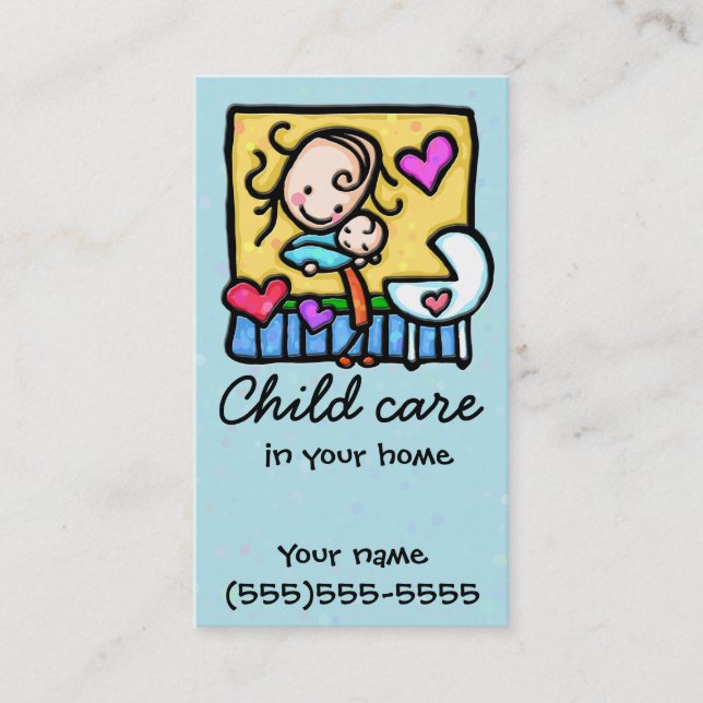 Babysitting Child Care Nanny Daycare Business Card (Front)