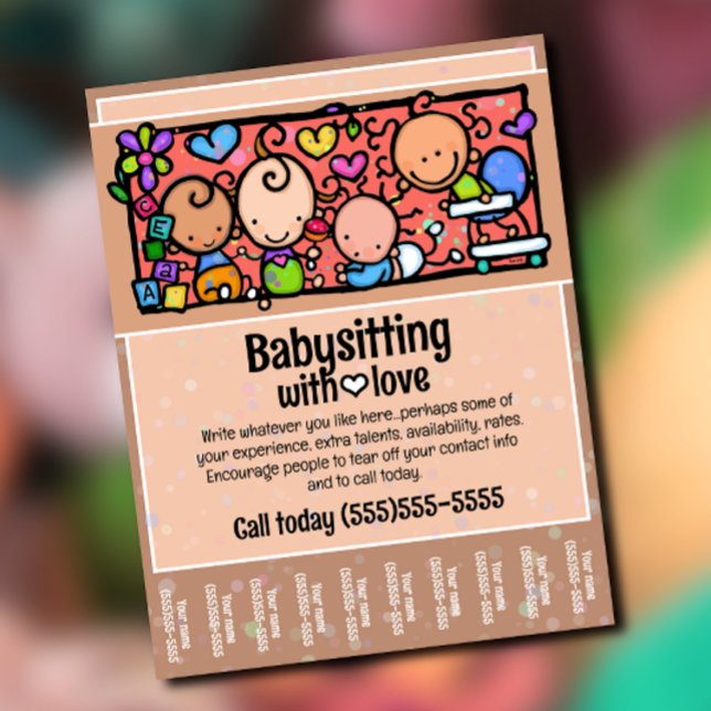 Babysitting Child Care Promotional Tear Sheet (Creator Uploaded)
