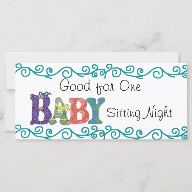 Babysitting coupon (Front)
