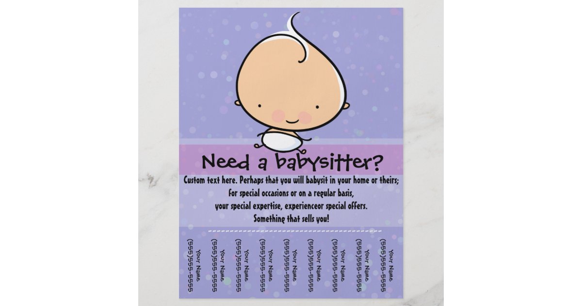 how to create a babysitting flyer