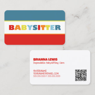 Babysitting QR Business Card