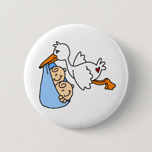 BABYSTORKTWINS 6 CM ROUND BADGE