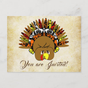 babyturkeycolorsdamaskcircles postcard