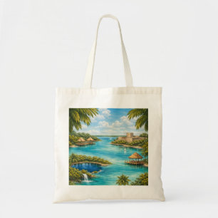 Bacalar Lagoon Tropical Paradise Tote Bag