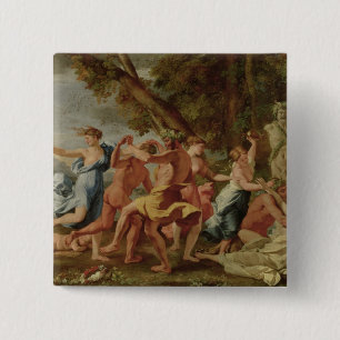 Bacchanal before a Herm, c.1634 15 Cm Square Badge