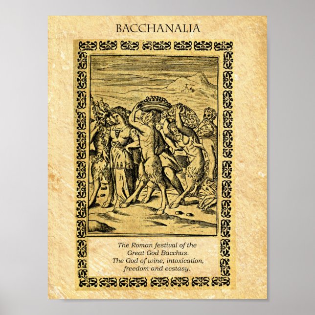 BACCHANALIA, God Bacchus Poster (Front)